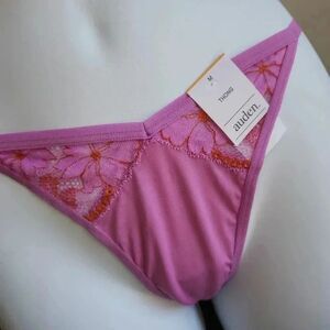Auden thong ladies panties purple lace new